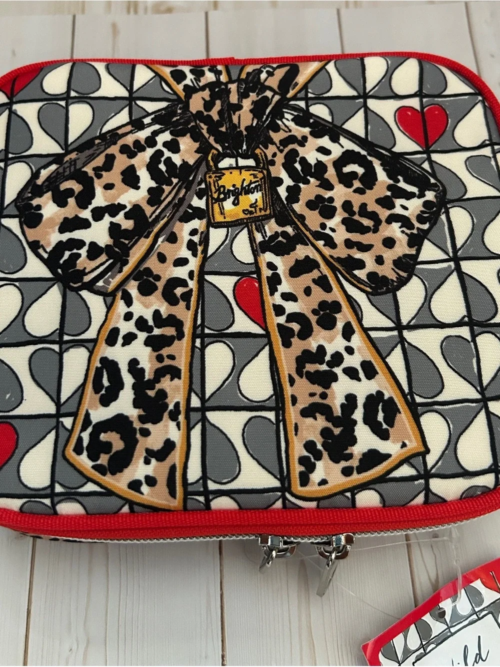 Brighton Jewelry Case Wild Love Cheetah Print Travel Bag NWT! Rare!